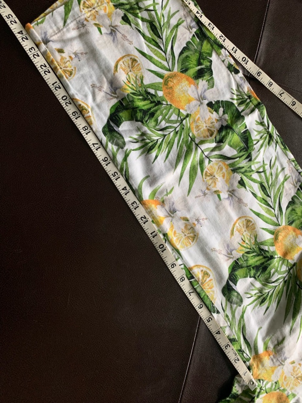 Cottonreal Leaf & Lemon Print Short Sleeve Pajama Set size S - Picture 11 of 12